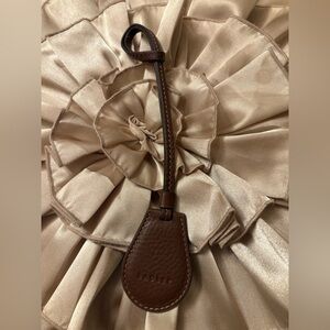 RADLEY LONDON AW25 Chocolate Leather Bag Charm NEW